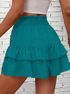 Ruffle Layered High Waist Casual Skort (17)
