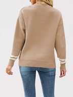Letter Crew Neck Dropped Shoulder Sweater (9)