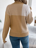 Block Striped Round Neck Sweater (2)