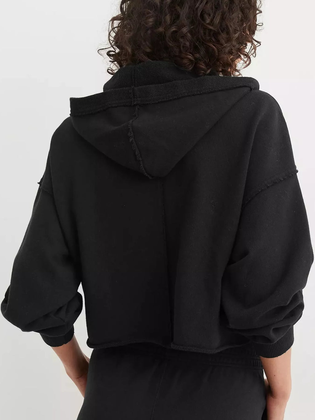 Dropped Shoulder Cropped Hoodie (42)