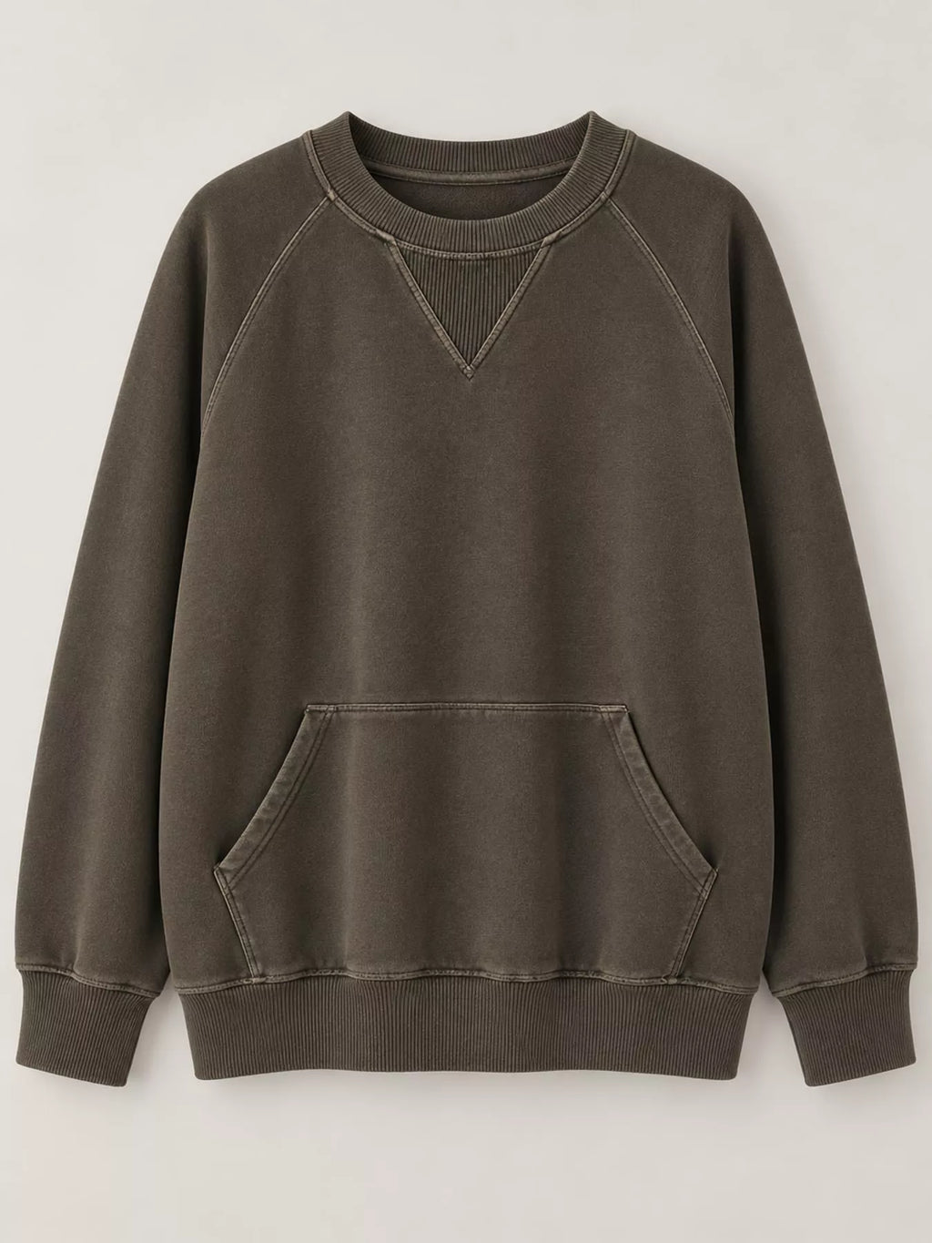 Crew Neck Raglan Sleeve Sweatshirt (37)