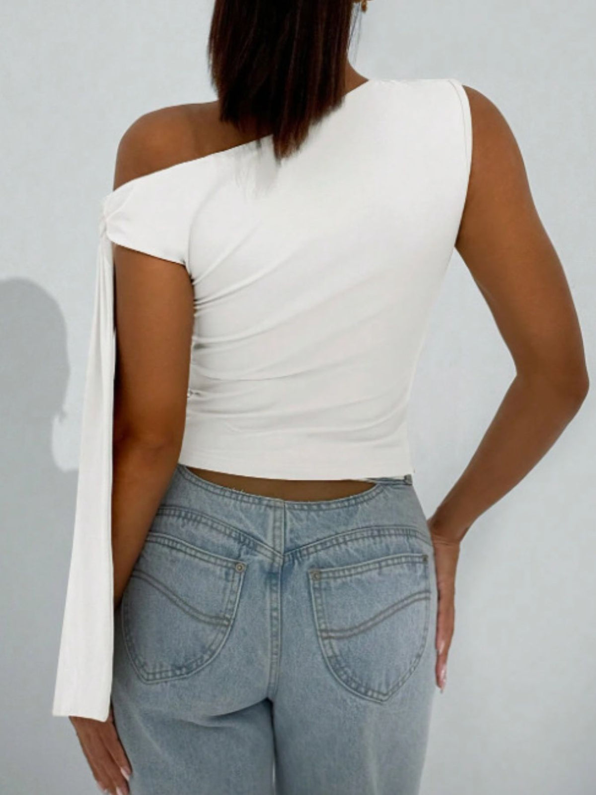 One-shoulder Tie Detail Top (12)