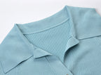 French Lapel Metal Buckle Long Sleeve Long Sheath Skirt photo 15