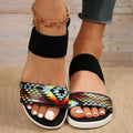Pu Leather Open Toe Low Heel Sandals