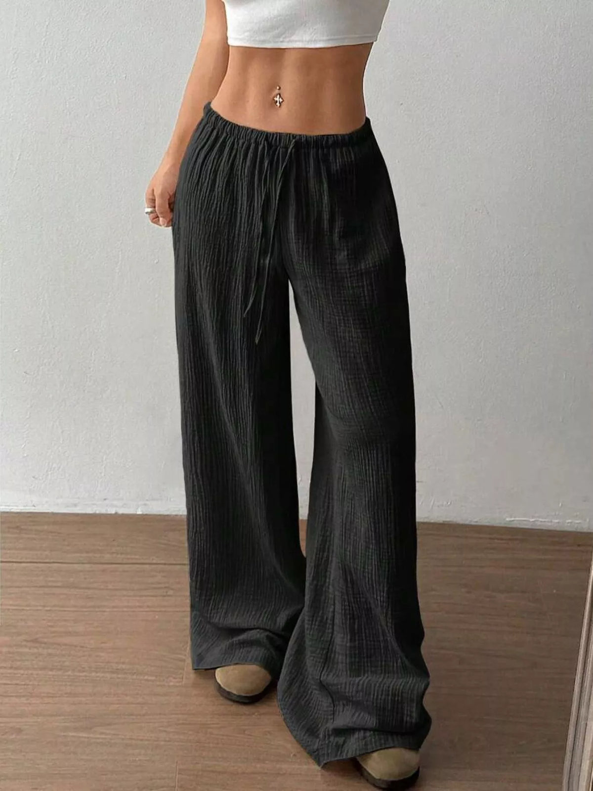 Wide-leg Drawstring Pants (22)