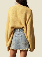 V-neck Button-down Knit Cardigan (4)