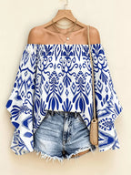Printed Off Shoulder Blouse (11)
