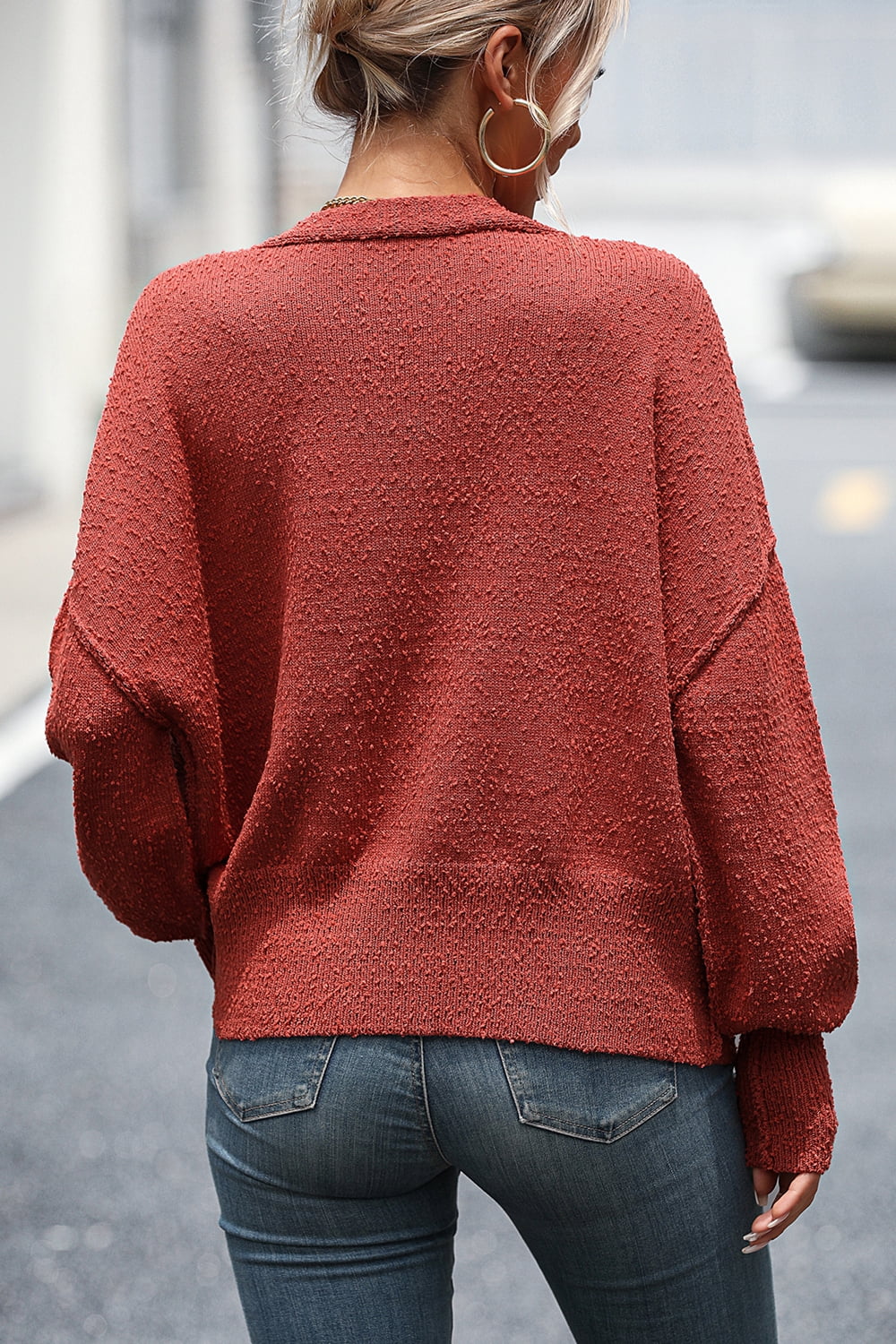 Button-up Dropped Shoulder Cardigan (12)
