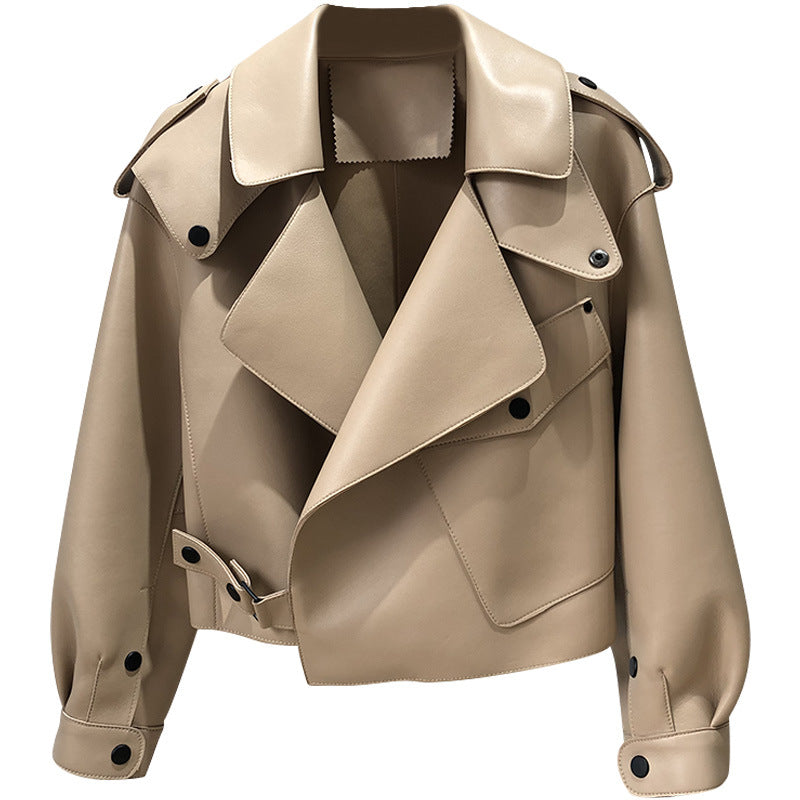 Genuine Leather Clothes Coat photo 1