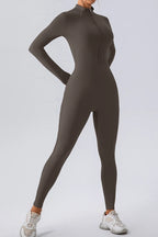 Half Zip Mock Neck Active Jumpsuit (9)