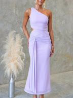 One-shoulder Cutout Bodycon Maxi Dress (14)