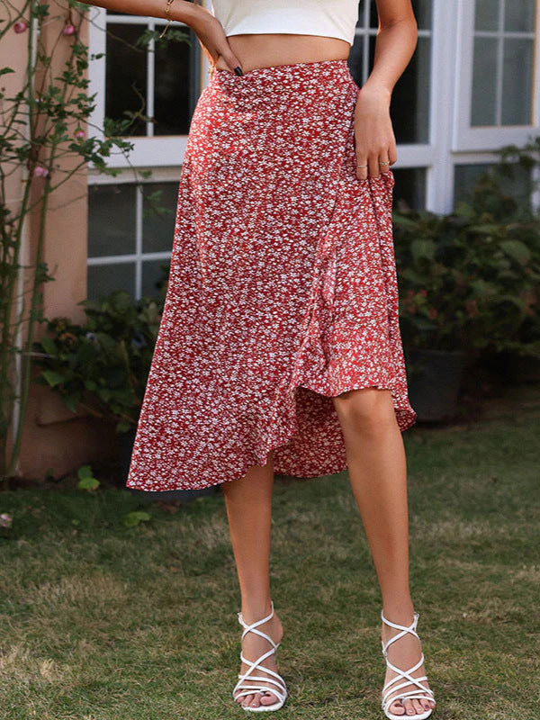 Floral Midi Ruffle Skirt photo 2