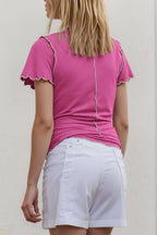 Wave Ruffle Slim Top (8)