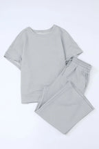 Short Sleeve Top Pants Set (36)