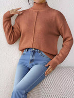 Turtleneck Dropped Shoulder Sweater (13)