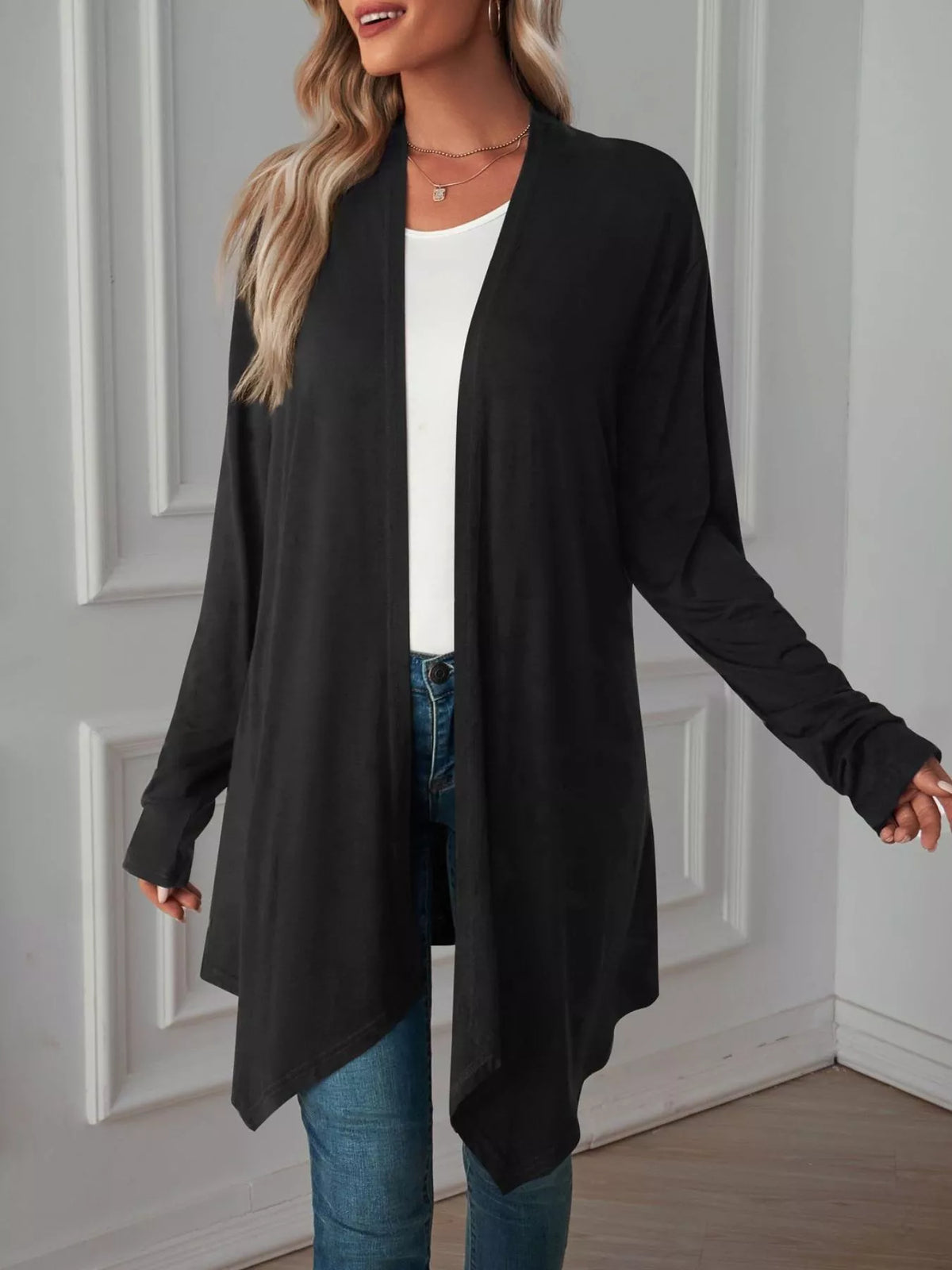 Lightweight Open Front Cardigan (21)