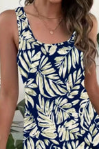 Printed Scoop Neck Wide Strap Mini Dress (15)