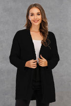 Pocketed Open Front Long Sleeve Cardigan (8)