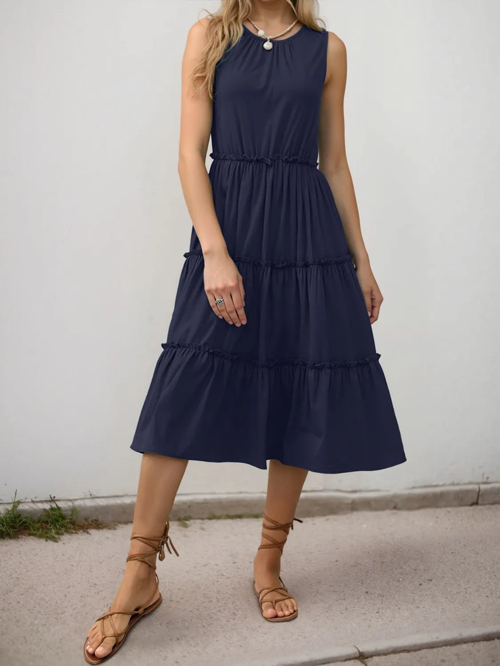 Frill Tiered Midi Dress (26)