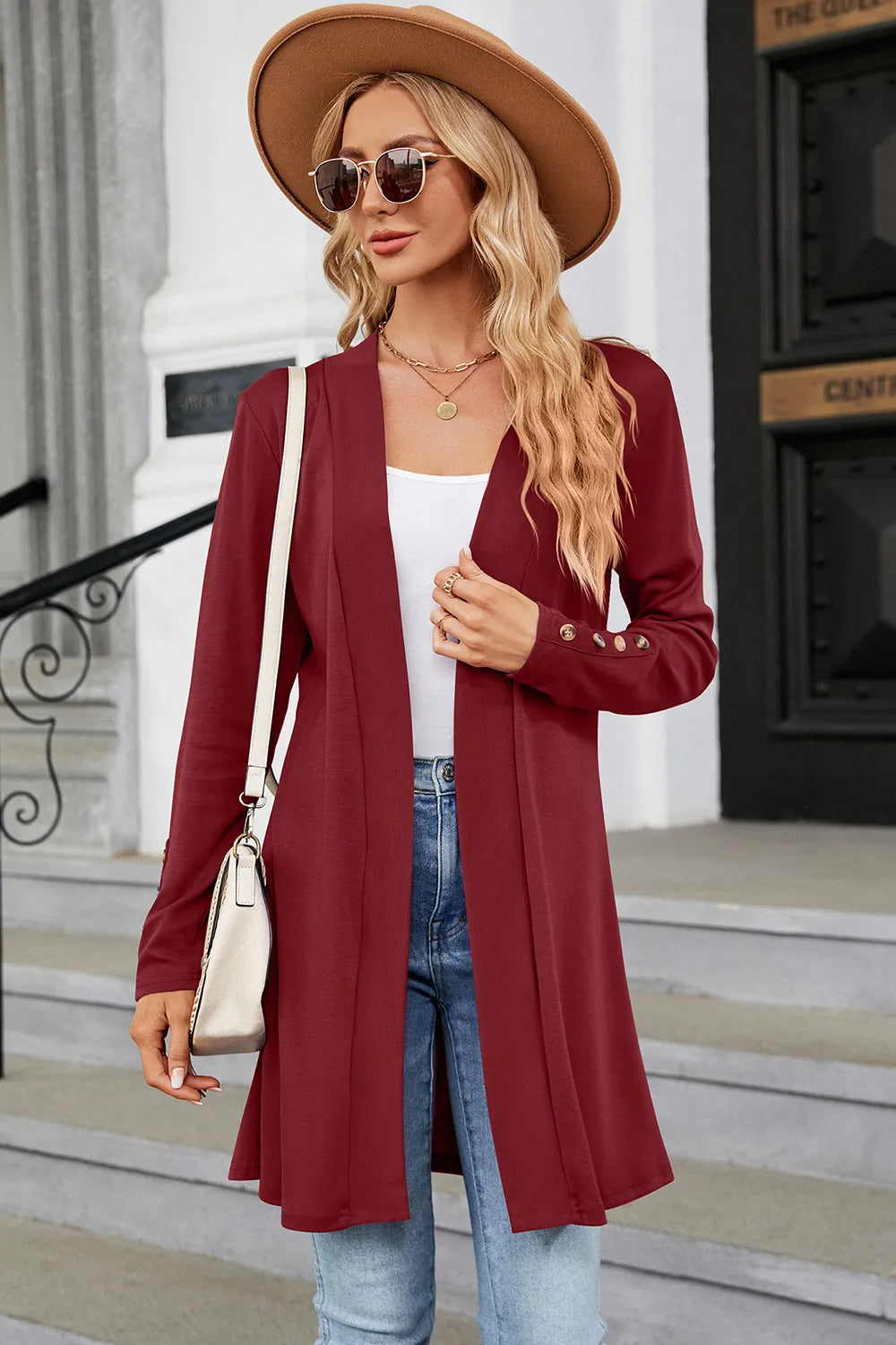 Open Front Long Sleeve Cardigan (5)