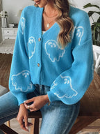 V-neck Dropped Shoulder Cardigan (6)