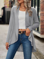 Open-front Dropped Shoulder Cardigan (8)