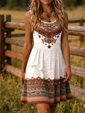Tribal Print Sleeveless A-line Summer Dress