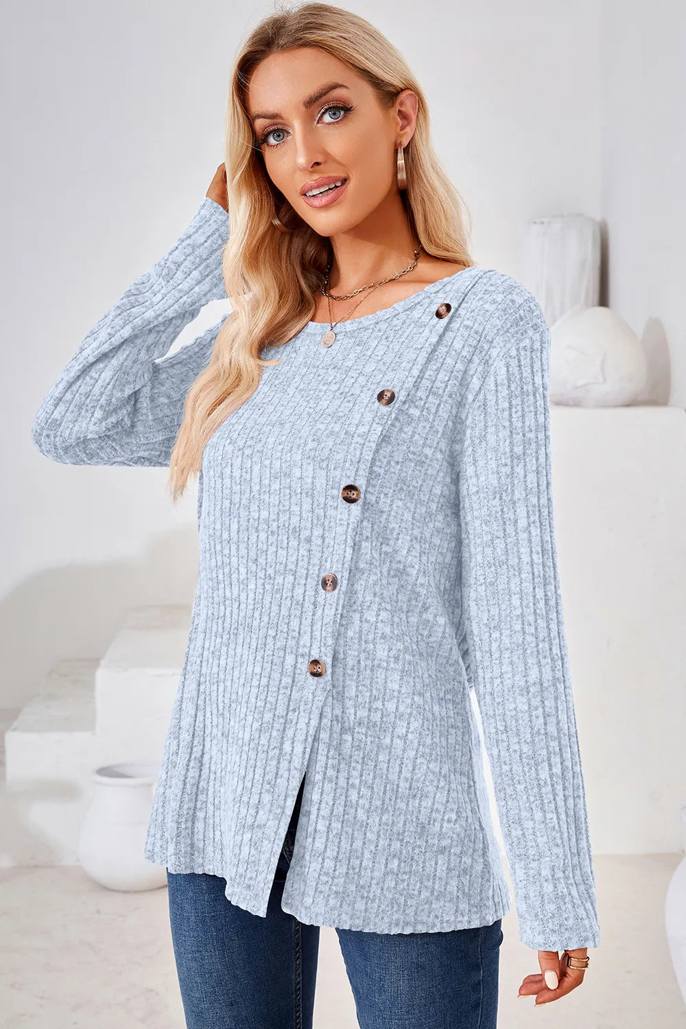 Round Neck Long Sleeve T-shirt (14)