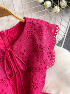 Lace Sleeveless A-line Dress (5)