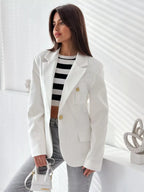 Lapel Collar One Button Blazer (12)