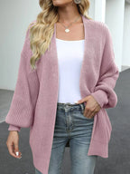Chunky Knit Open Front Cardigan (20)