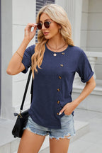 Round Neck Short Sleeve T-shirt (11)