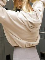 Half-zip Dropped Shoulder Hoodie (4)