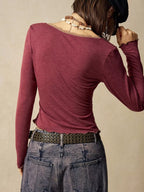 Lace Detail Long Sleeve T-shirt (12)