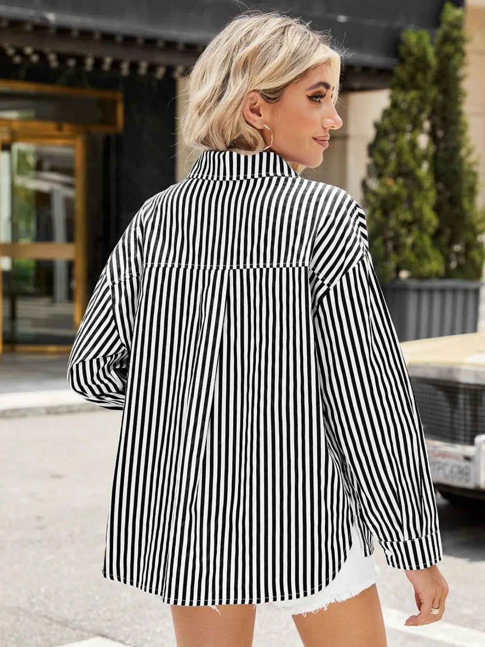 Striped Button Up Long Sleeve Shirt (8)