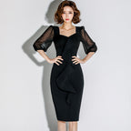 Polka-dot Mesh Ruffled Dress photo 5