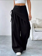 Wrap-front Wide-leg Pants (5)