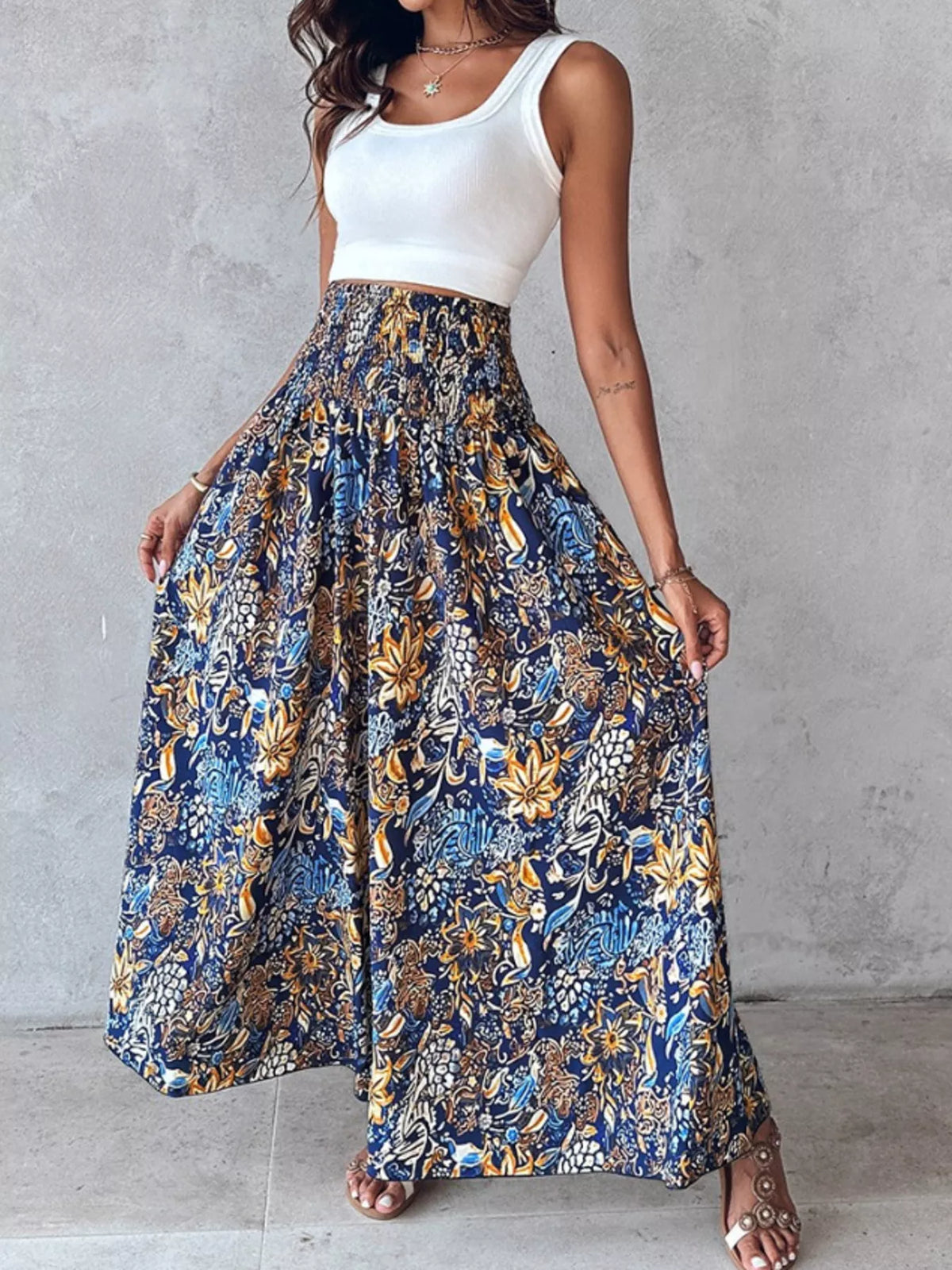 Printed Wide-leg Pants (9)