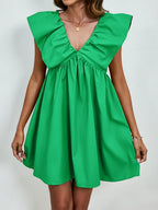 V-neck Cap Sleeve Mini Dress (12)