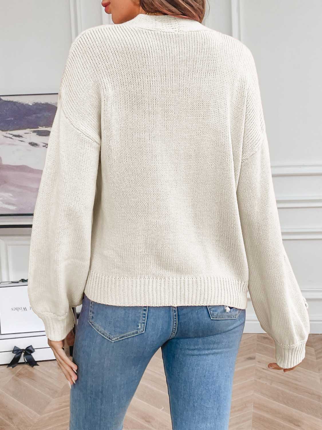 Floral Long Sleeve Open Front Cardigan (7)