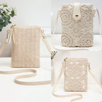 Casual Straw Woven Beach Hollow-out Shoulder Bag photo 4