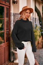 Mock Neck Drop Shoulder Sweater (6)