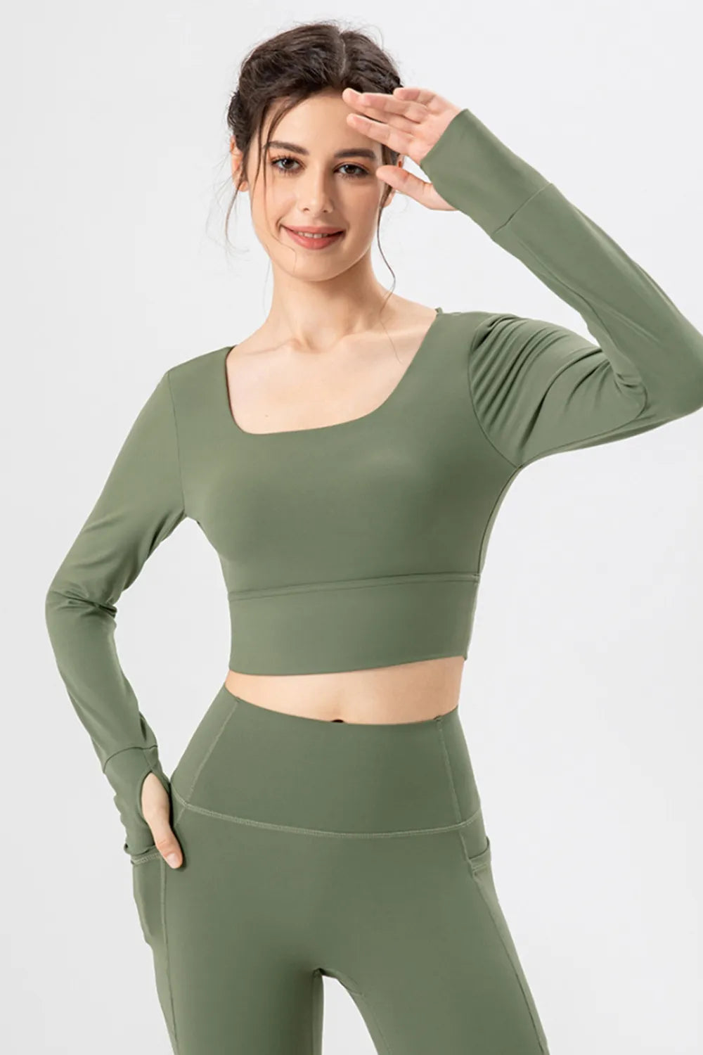 Square Neck Crisscross Active T-shirt (3)