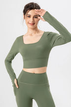 Square Neck Crisscross Active T-shirt (3)