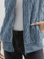 Full Size Cozy Faux Fur Zip-up Vest Coat Plus (6)