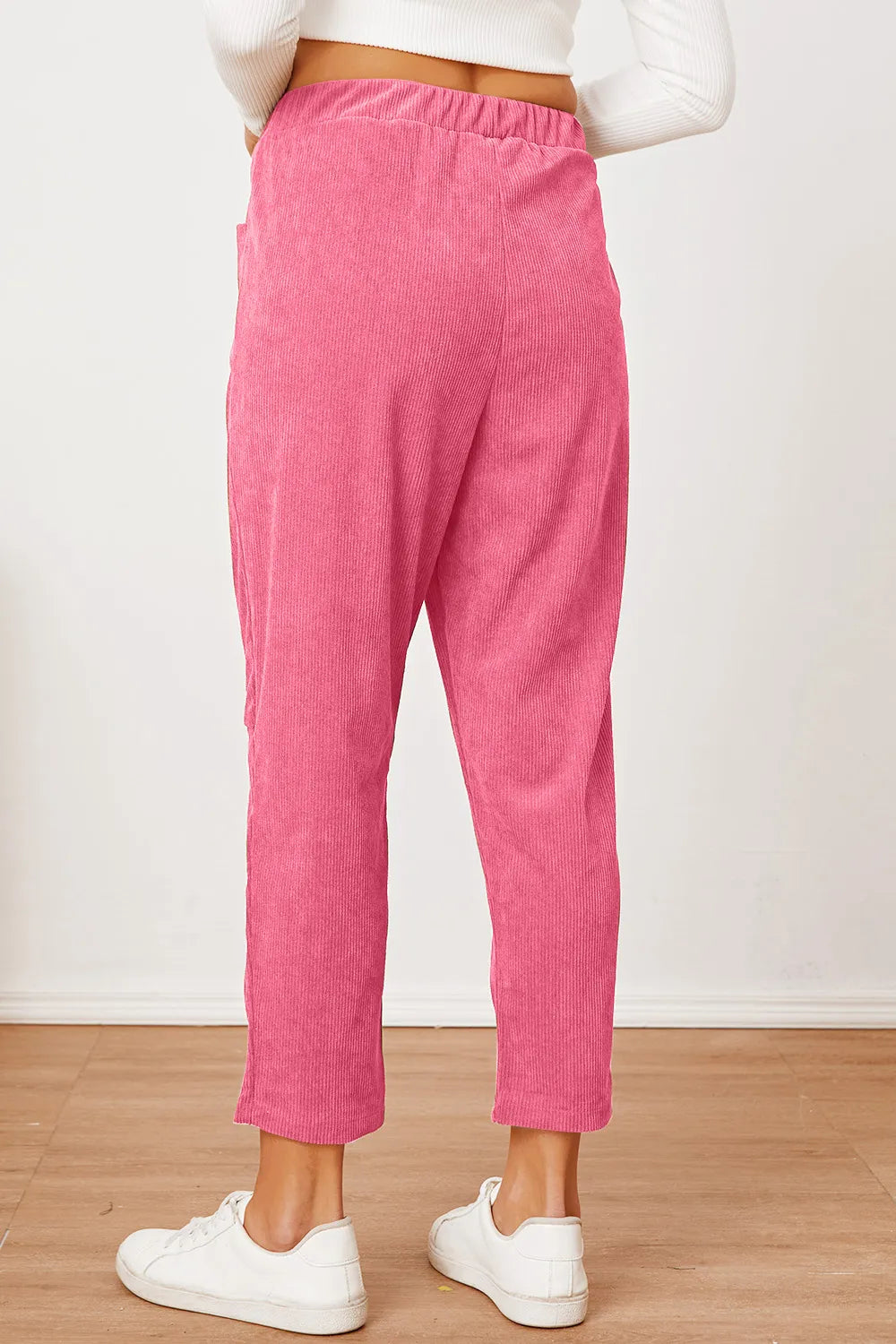 Pocketed Elastic Waist Pants (12)