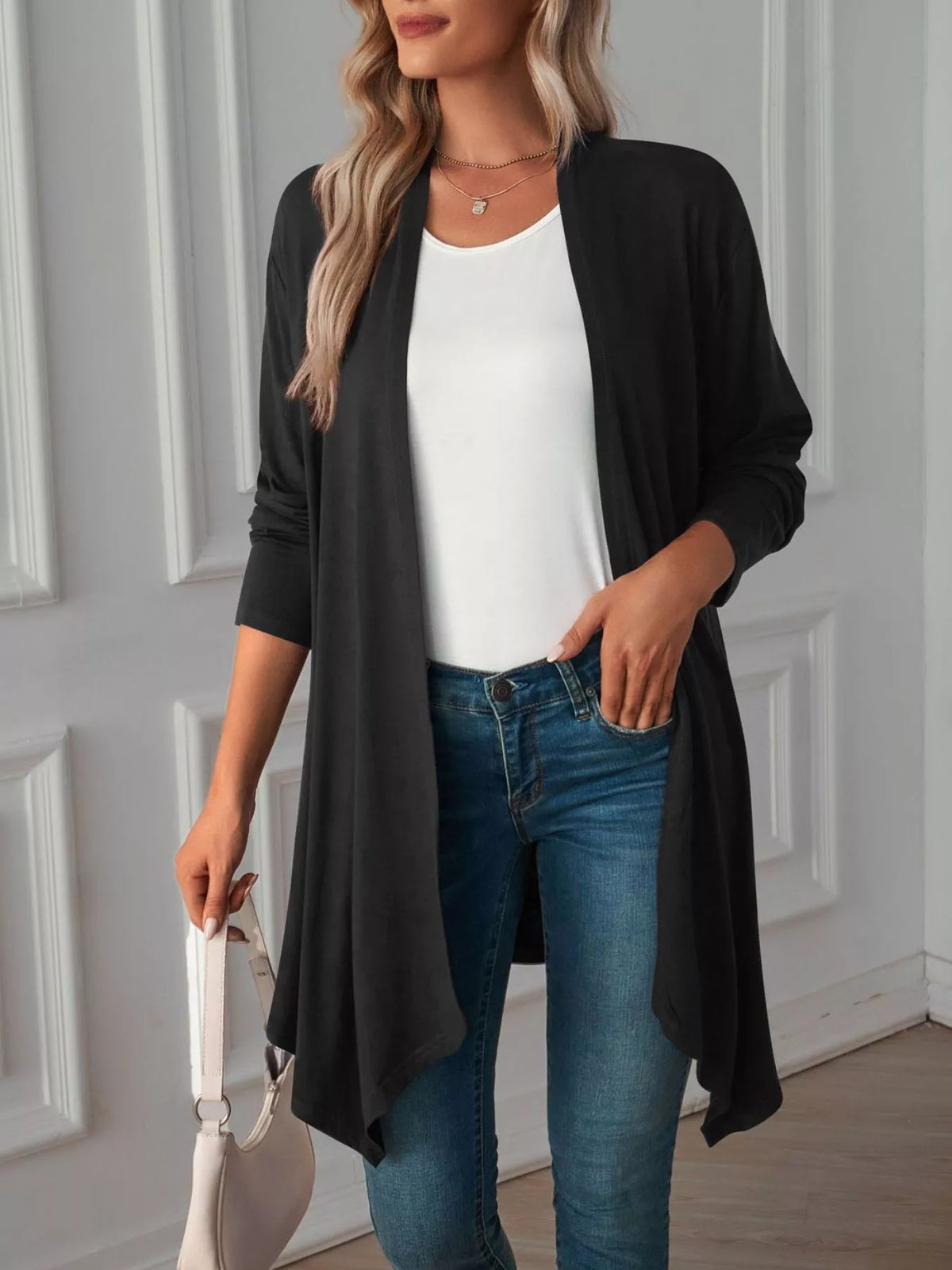 Lightweight Open Front Cardigan (18)
