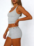 Wide Strap Tank Shorts Set (30)