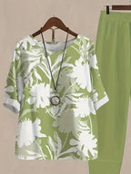 Printed Half Sleeve Top Pants Set (14)