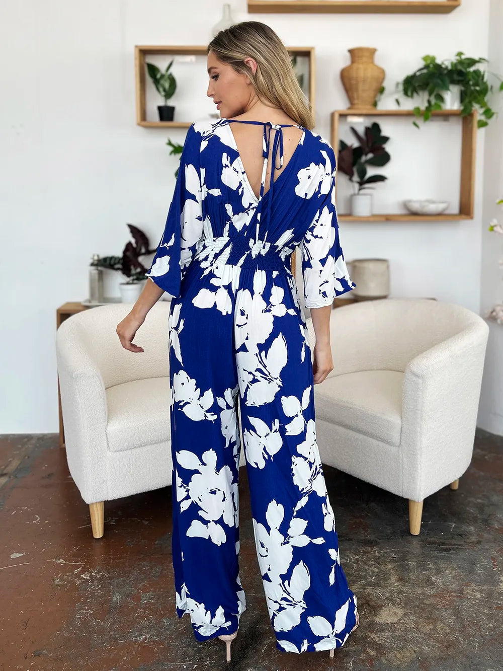 Full Size Printed Tie Back Wide Leg Jumpsuit (7)